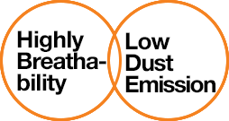 Highly Breathability Low Dust Emission
